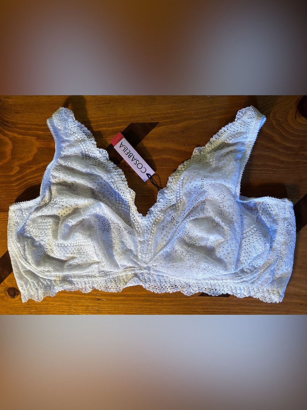 Cosabella Forte Curvy Longline Bralette in White Size XL NWT